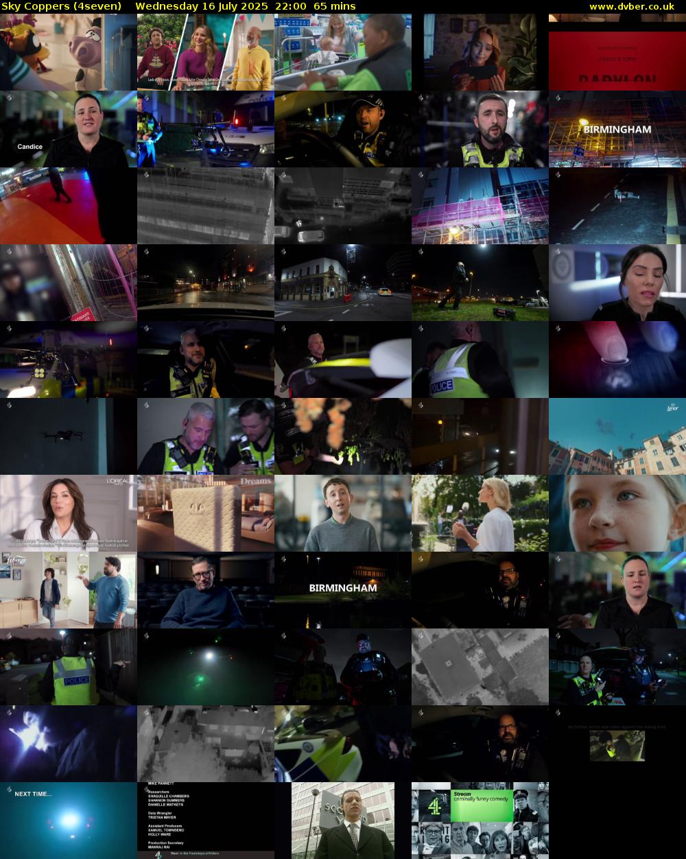Sky Coppers (4seven) Wednesday 16 July 2025 22:00 - 23:05