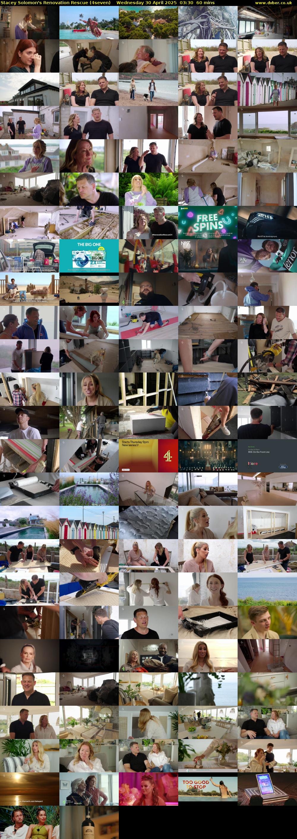 Stacey Solomon's Renovation Rescue (4seven) Wednesday 30 April 2025 03:30 - 04:30