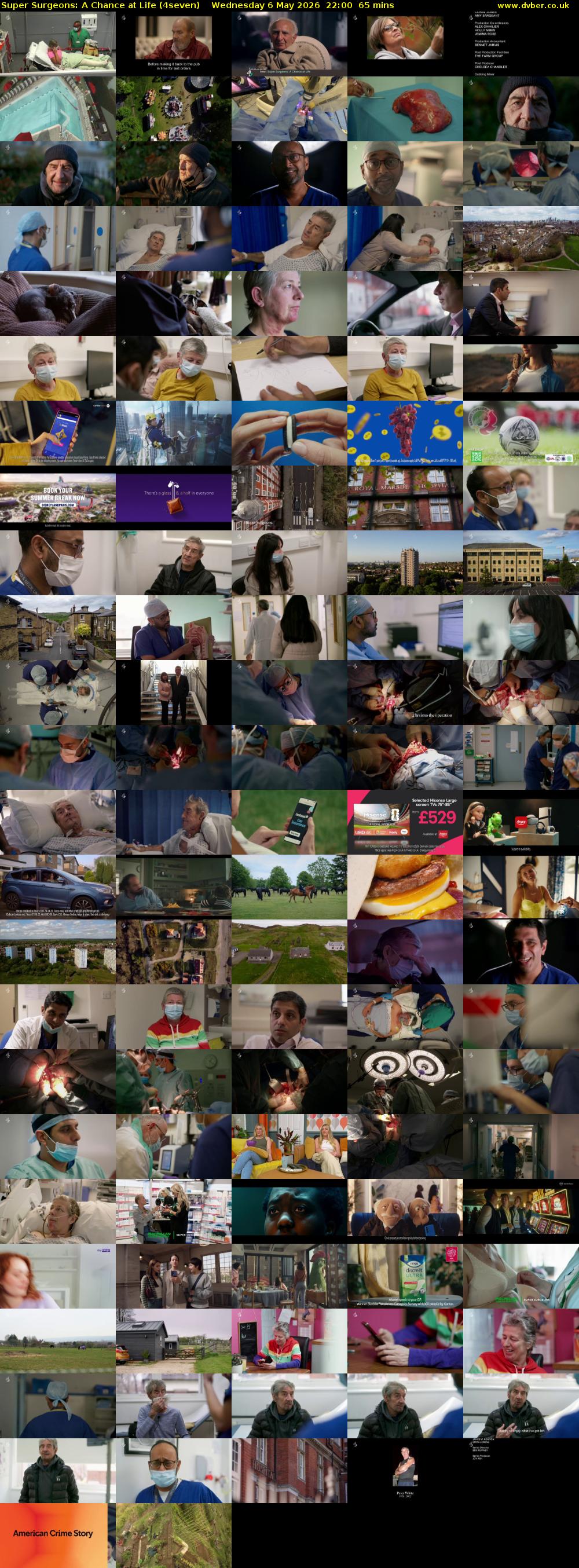 Super Surgeons: A Chance at Life (4seven) Wednesday 6 May 2026 22:00 - 23:05