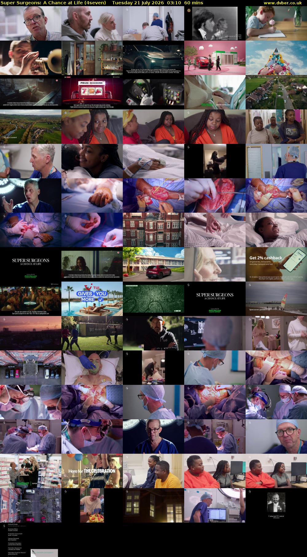 Super Surgeons: A Chance at Life (4seven) Tuesday 21 July 2026 03:10 - 04:10