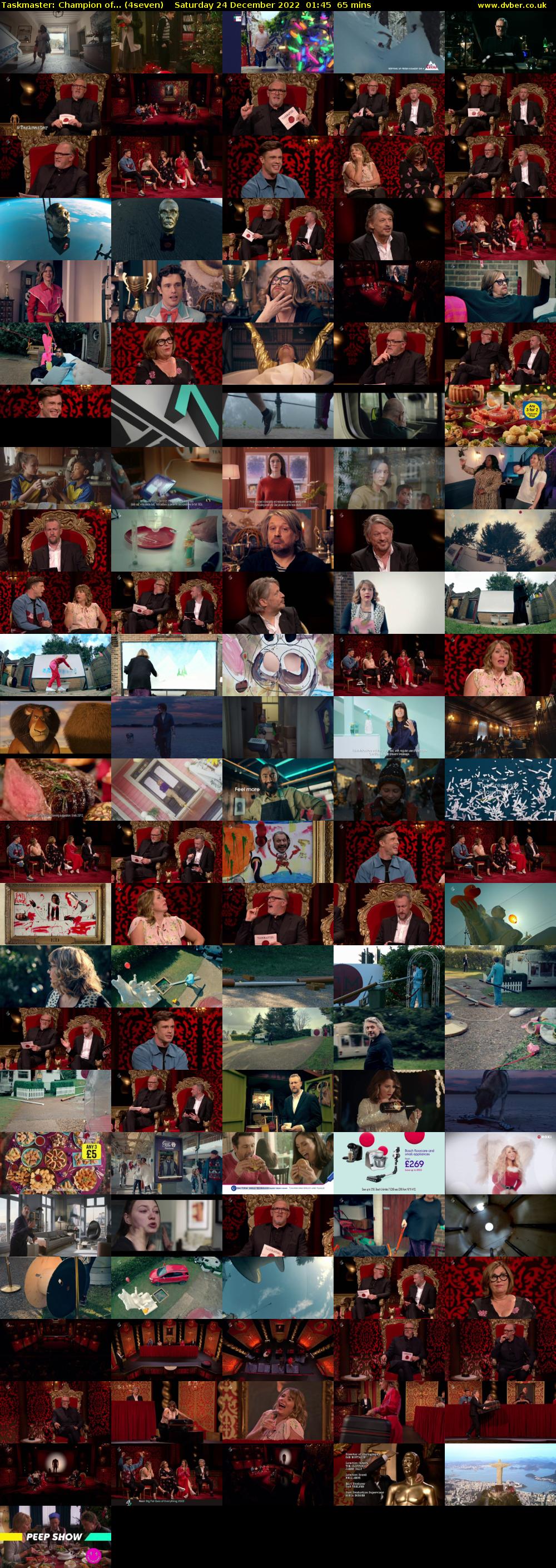 Taskmaster: Champion of... (4seven) Saturday 24 December 2022 01:45 - 02:50