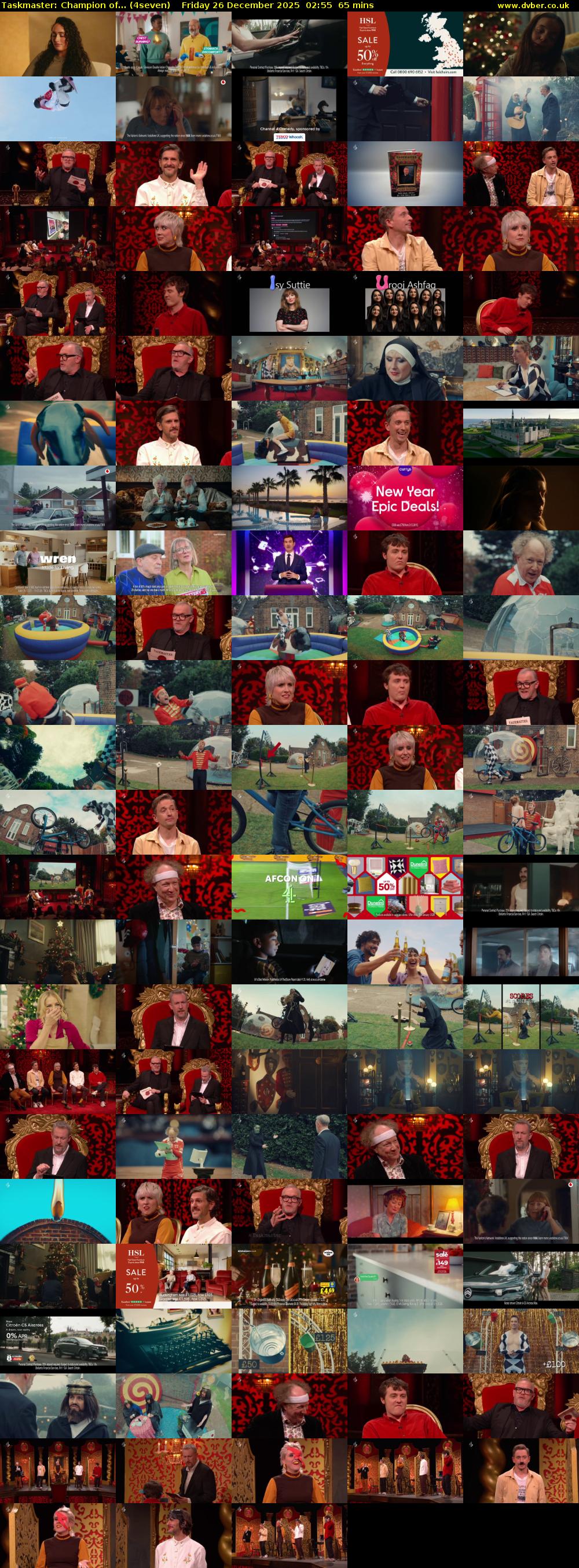 Taskmaster: Champion of... (4seven) Friday 26 December 2025 02:55 - 04:00