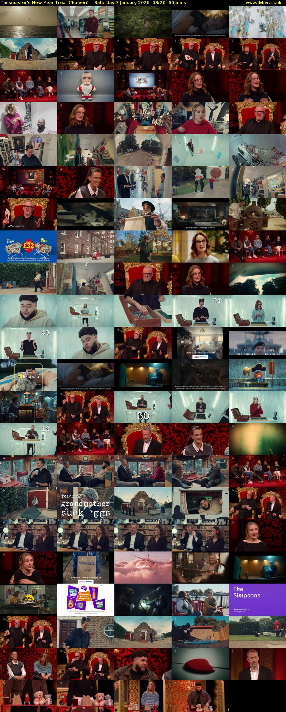 Taskmaster's New Year Treat (4seven) Saturday 3 January 2026 03:20 - 04:20