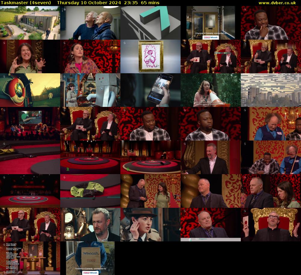 Taskmaster (4seven) Thursday 10 October 2024 23:35 - 00:40