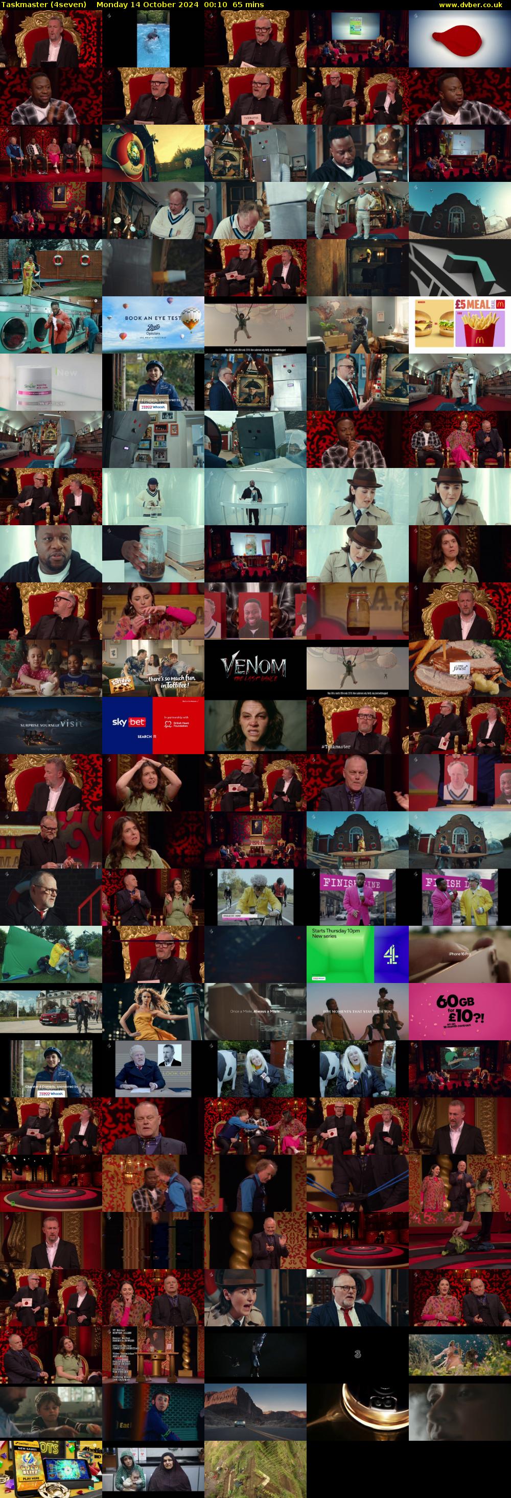 Taskmaster (4seven) Monday 14 October 2024 00:10 - 01:15