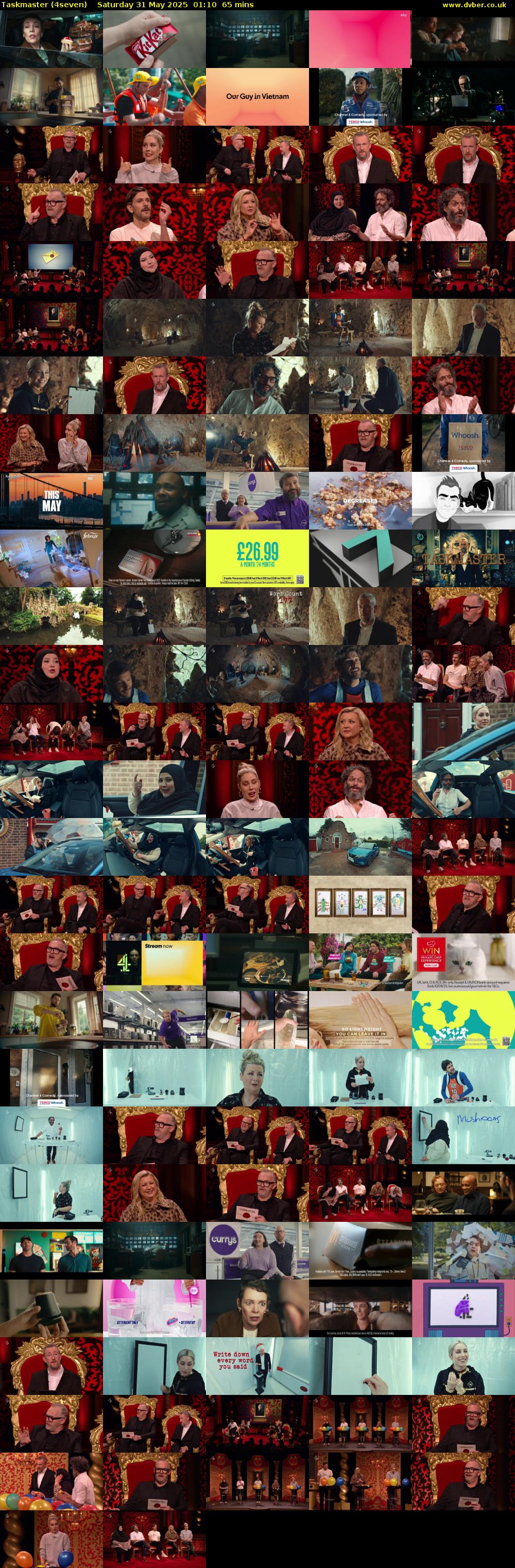 Taskmaster (4seven) Saturday 31 May 2025 01:10 - 02:15