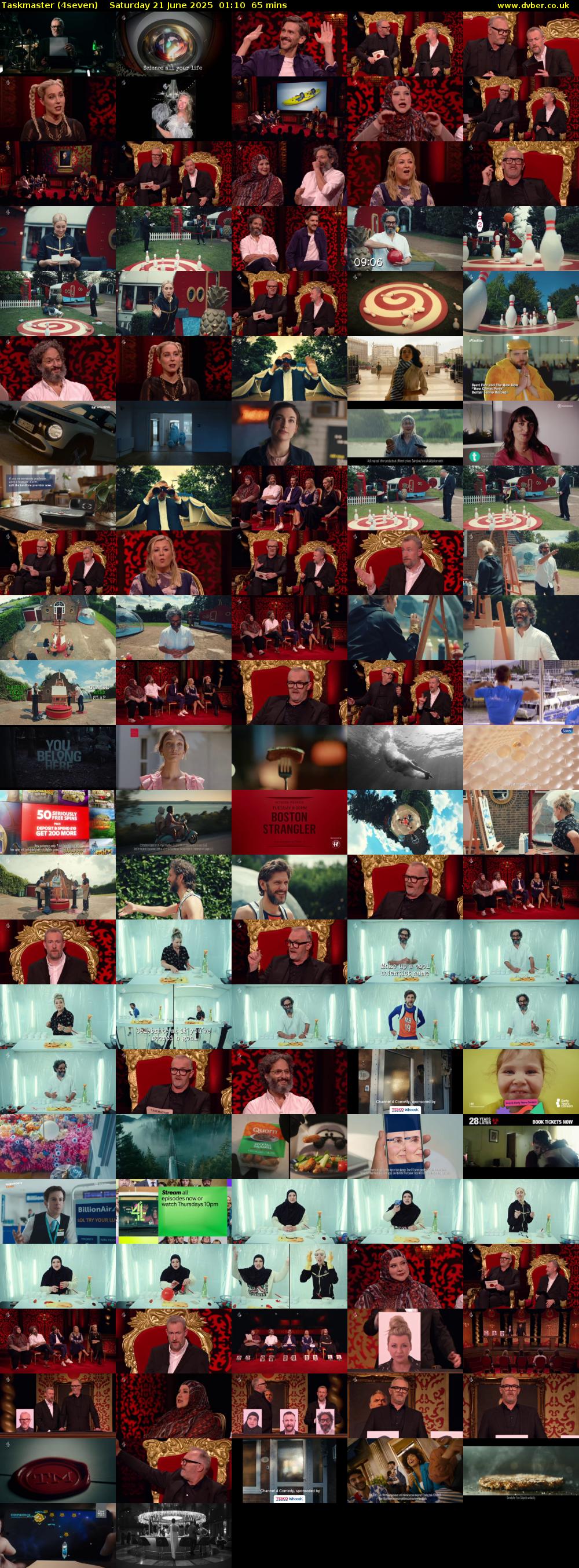 Taskmaster (4seven) Saturday 21 June 2025 01:10 - 02:15