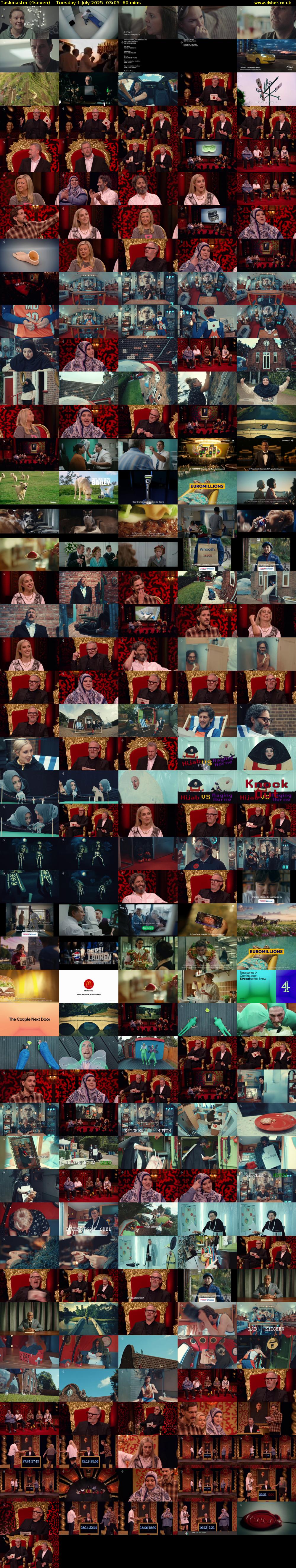 Taskmaster (4seven) Tuesday 1 July 2025 03:05 - 04:05