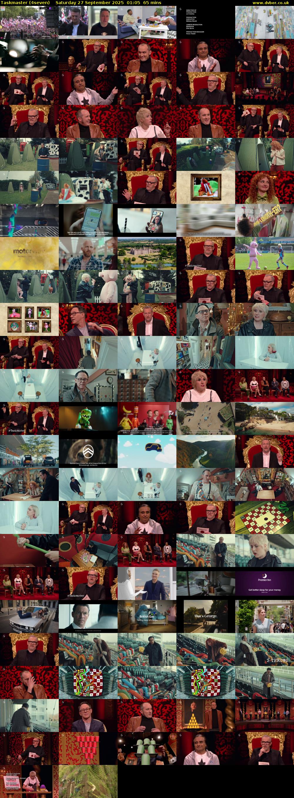 Taskmaster (4seven) Saturday 27 September 2025 01:05 - 02:10