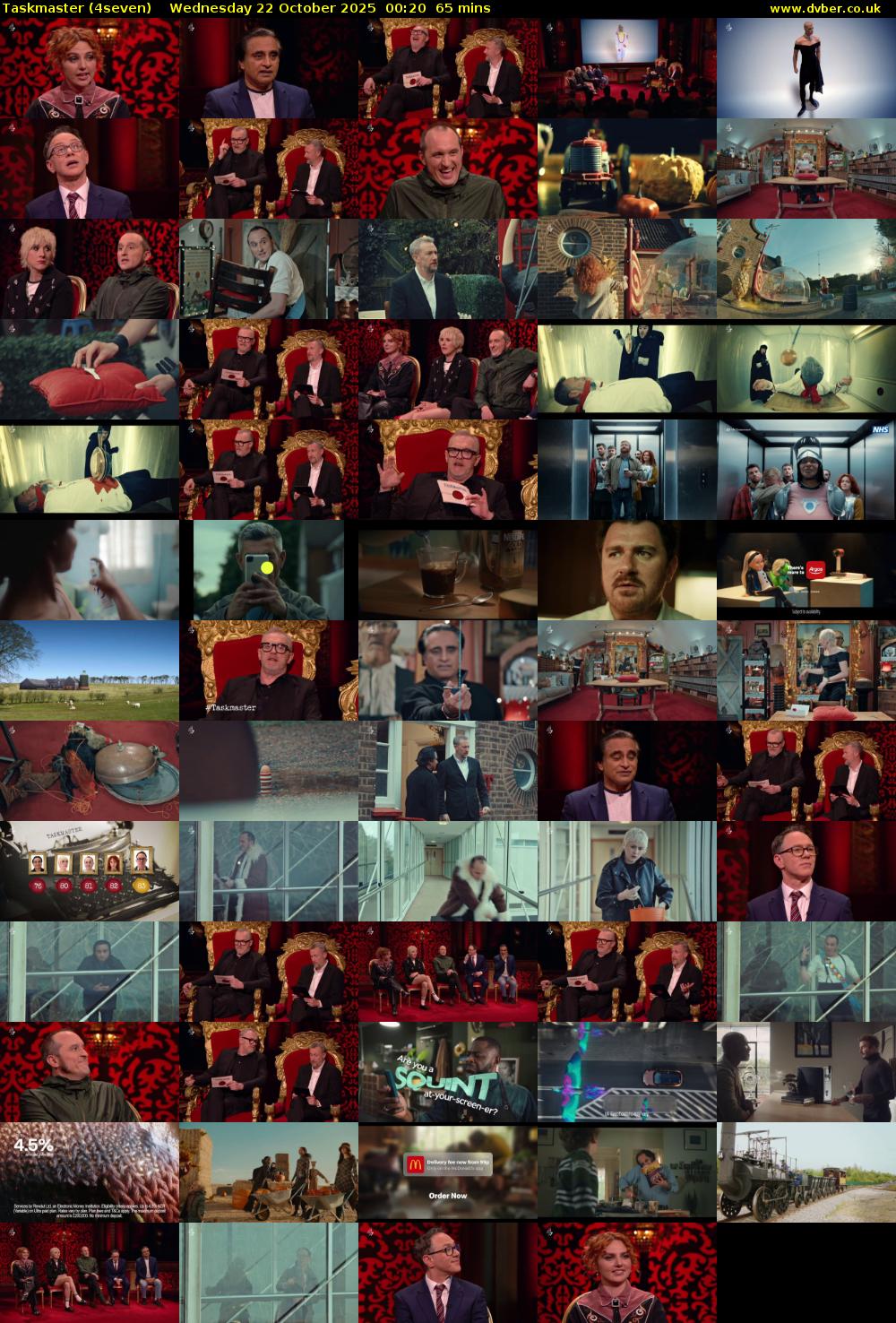 Taskmaster (4seven) Wednesday 22 October 2025 00:20 - 01:25