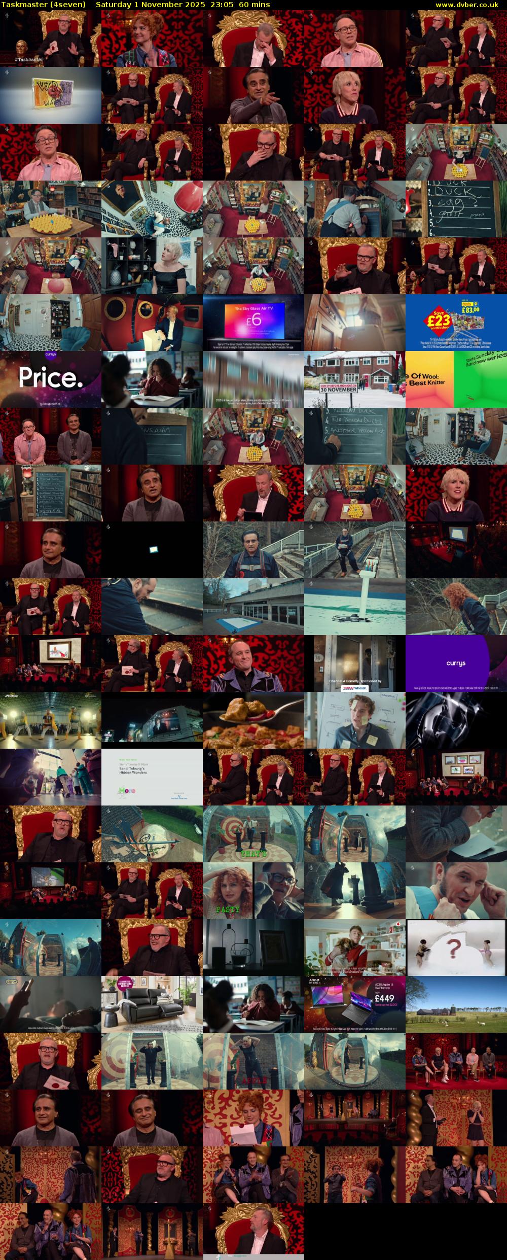Taskmaster (4seven) Saturday 1 November 2025 23:05 - 00:05