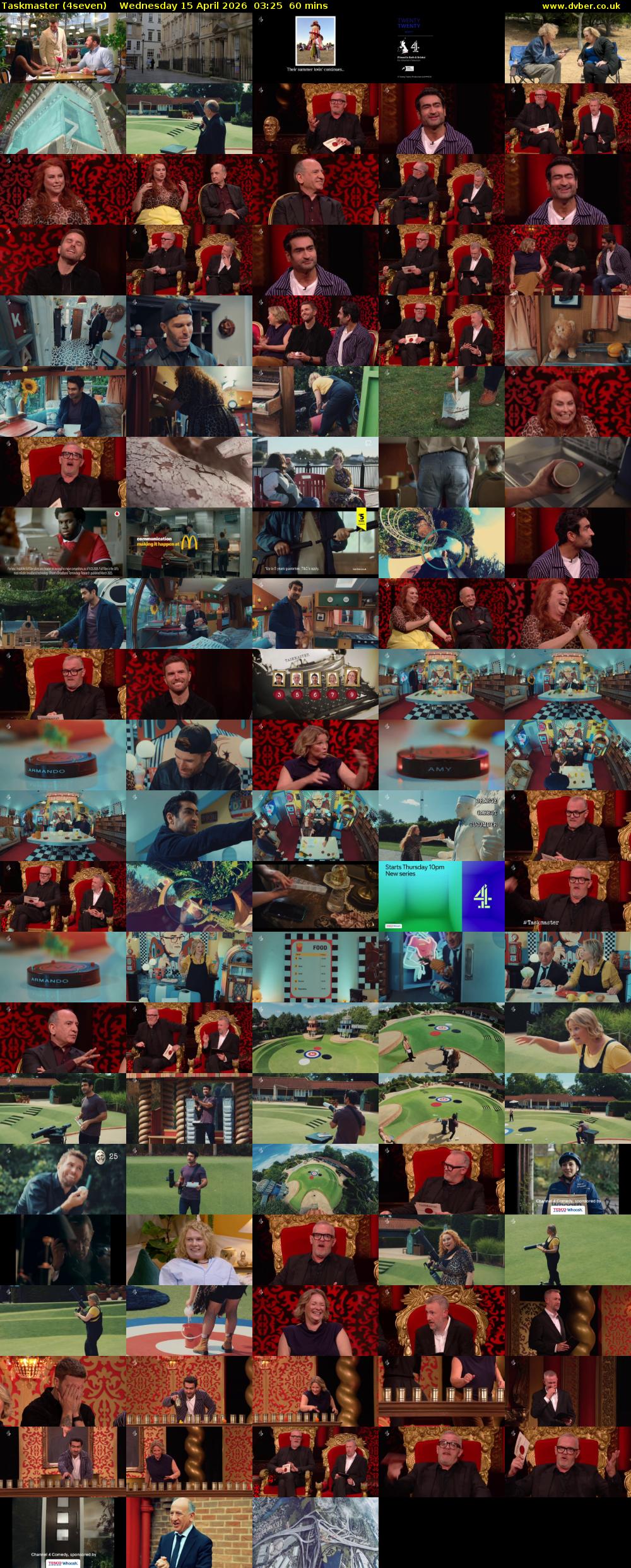 Taskmaster (4seven) Wednesday 15 April 2026 03:25 - 04:25