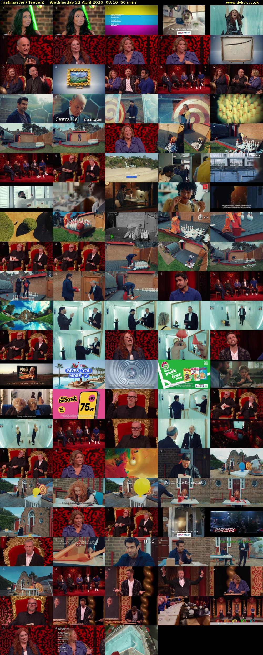 Taskmaster (4seven) Wednesday 22 April 2026 03:10 - 04:10