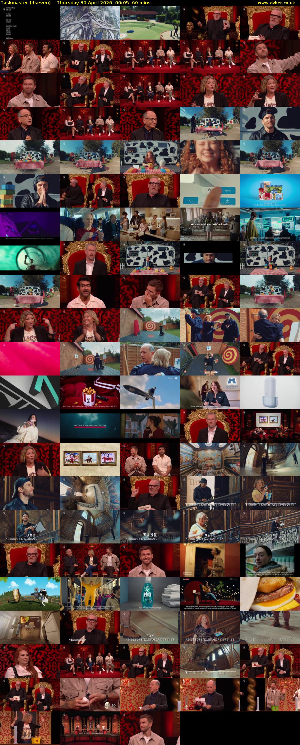 Taskmaster (4seven) Thursday 30 April 2026 00:05 - 01:05