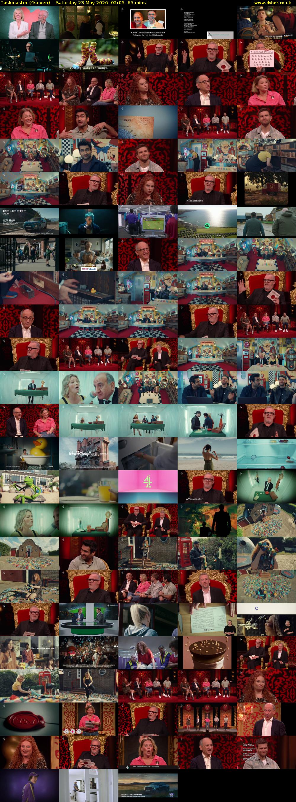 Taskmaster (4seven) Saturday 23 May 2026 02:05 - 03:10