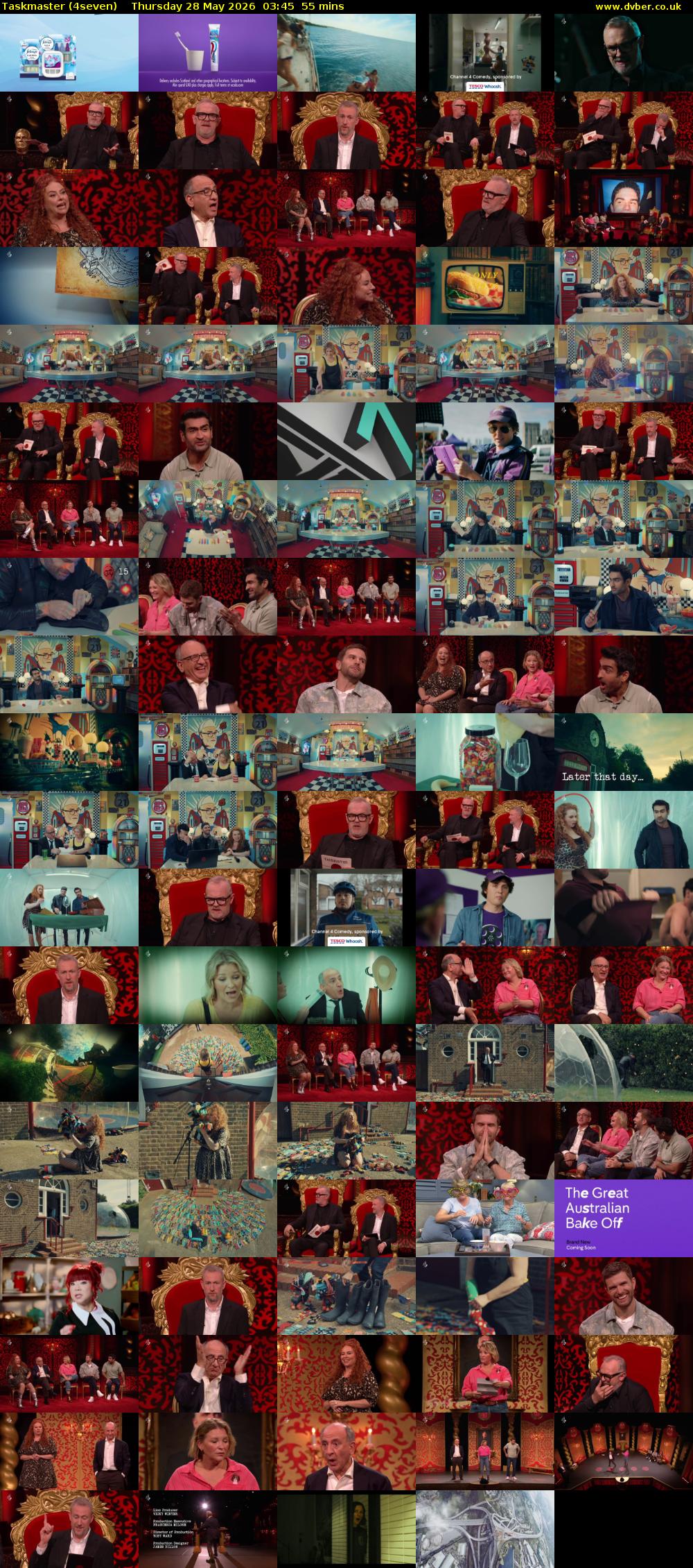 Taskmaster (4seven) Thursday 28 May 2026 03:45 - 04:40