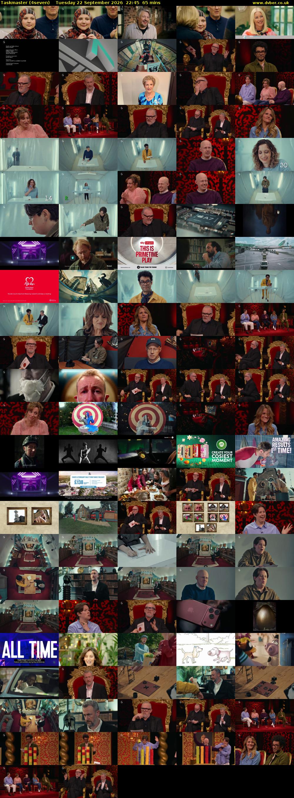 Taskmaster (4seven) Tuesday 22 September 2026 22:45 - 23:50