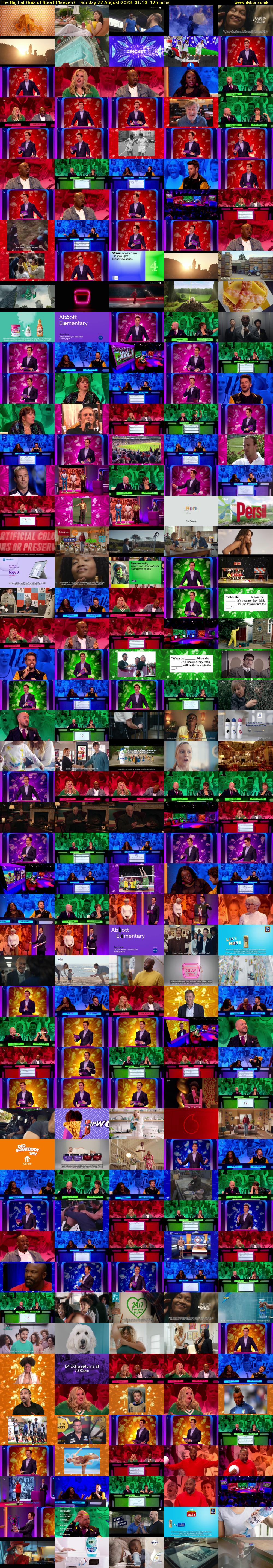 The Big Fat Quiz of Sport (4seven) Sunday 27 August 2023 01:10 - 03:15