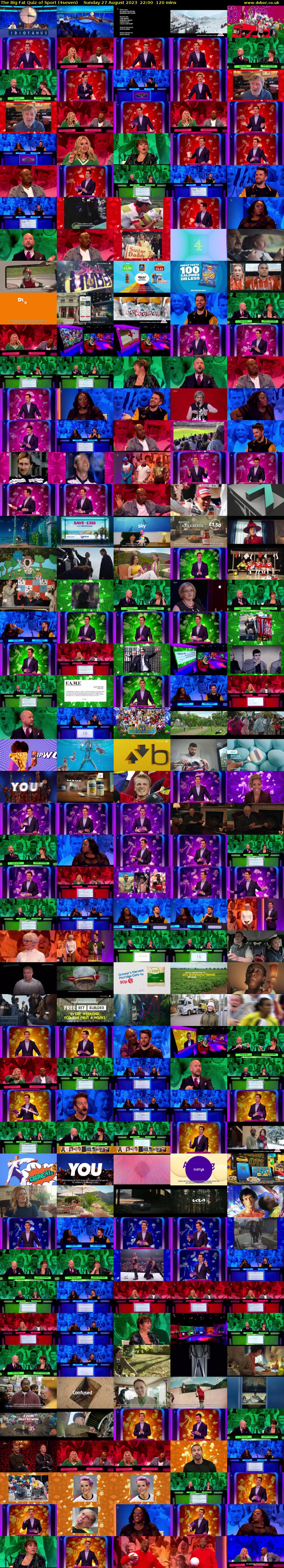 The Big Fat Quiz of Sport (4seven) Sunday 27 August 2023 22:00 - 00:00