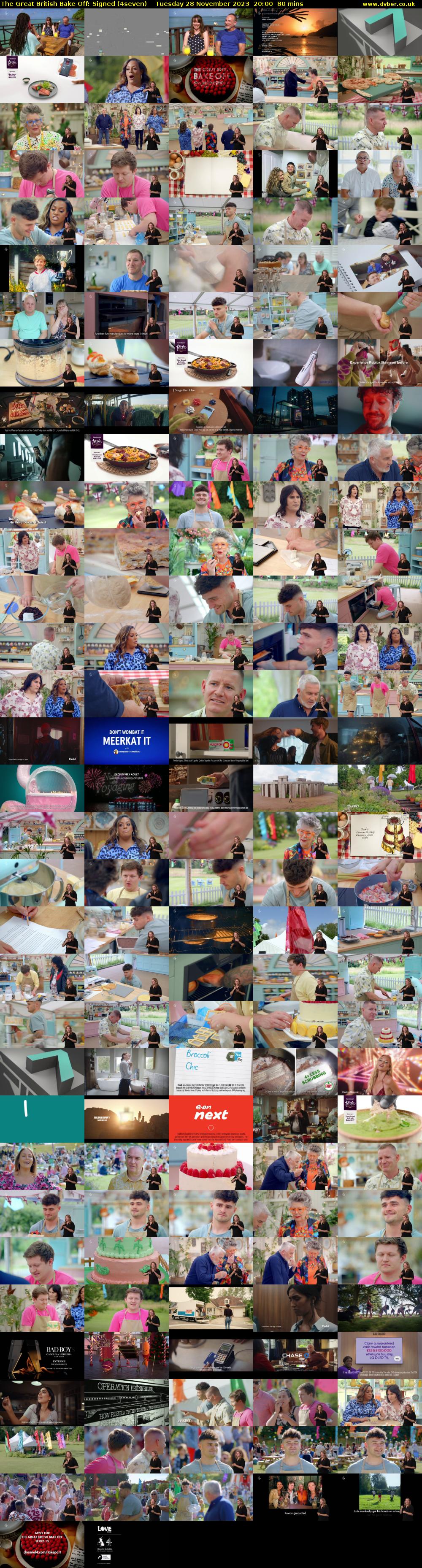 The Great British Bake Off: Signed (4seven) Tuesday 28 November 2023 20:00 - 21:20
