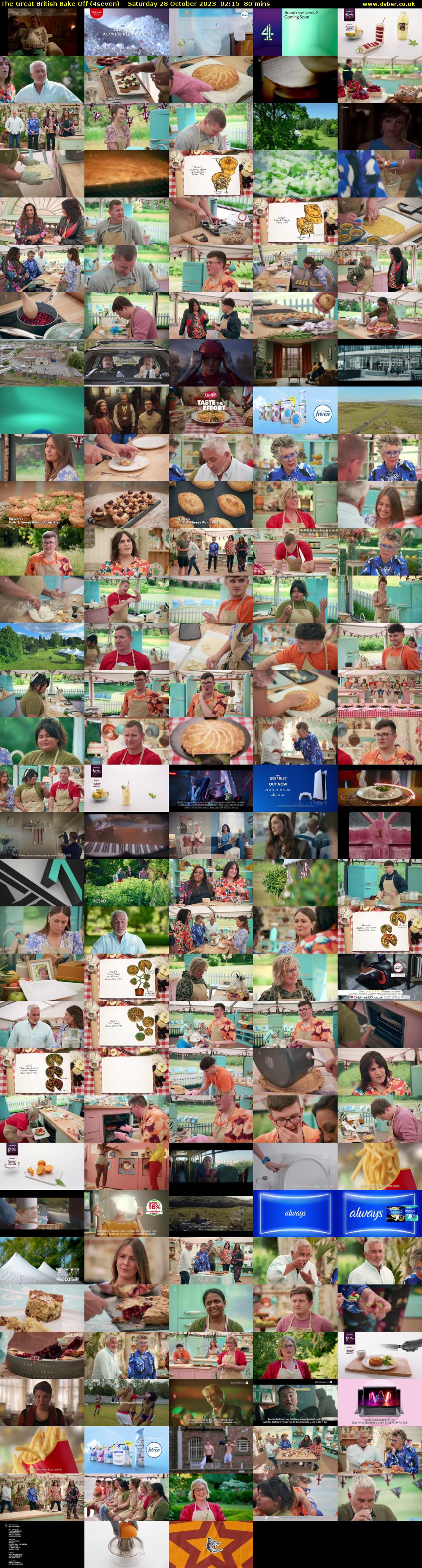 The Great British Bake Off (4seven) Saturday 28 October 2023 02:15 - 03:35