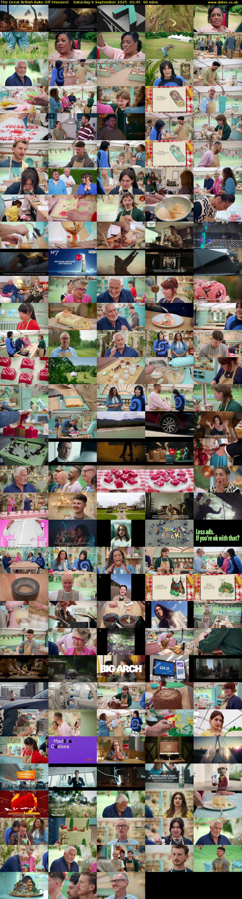 The Great British Bake Off (4seven) Saturday 6 September 2025 01:45 - 03:15