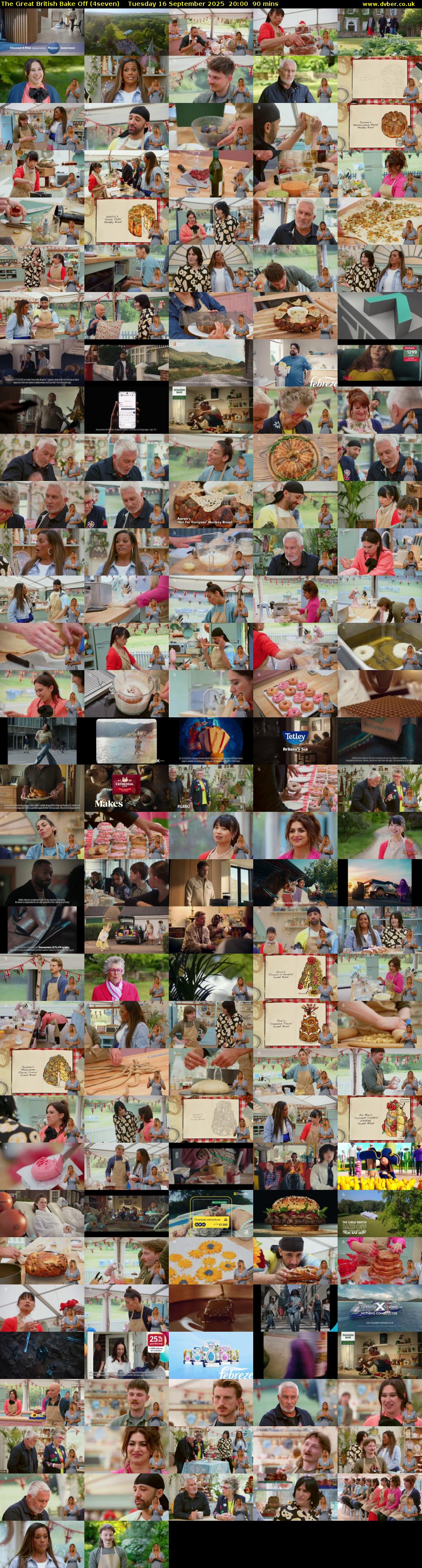 The Great British Bake Off (4seven) Tuesday 16 September 2025 20:00 - 21:30