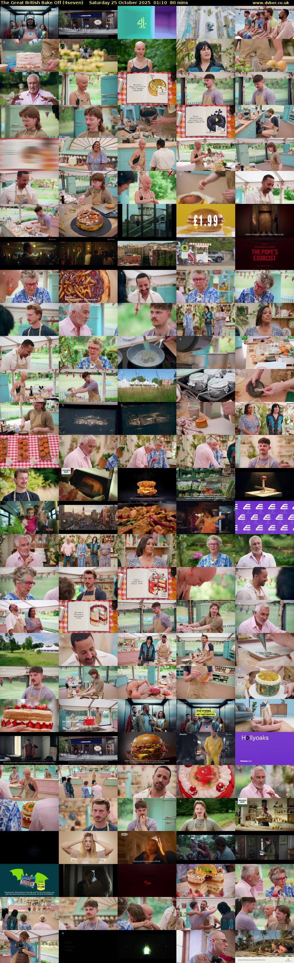 The Great British Bake Off (4seven) Saturday 25 October 2025 01:10 - 02:30