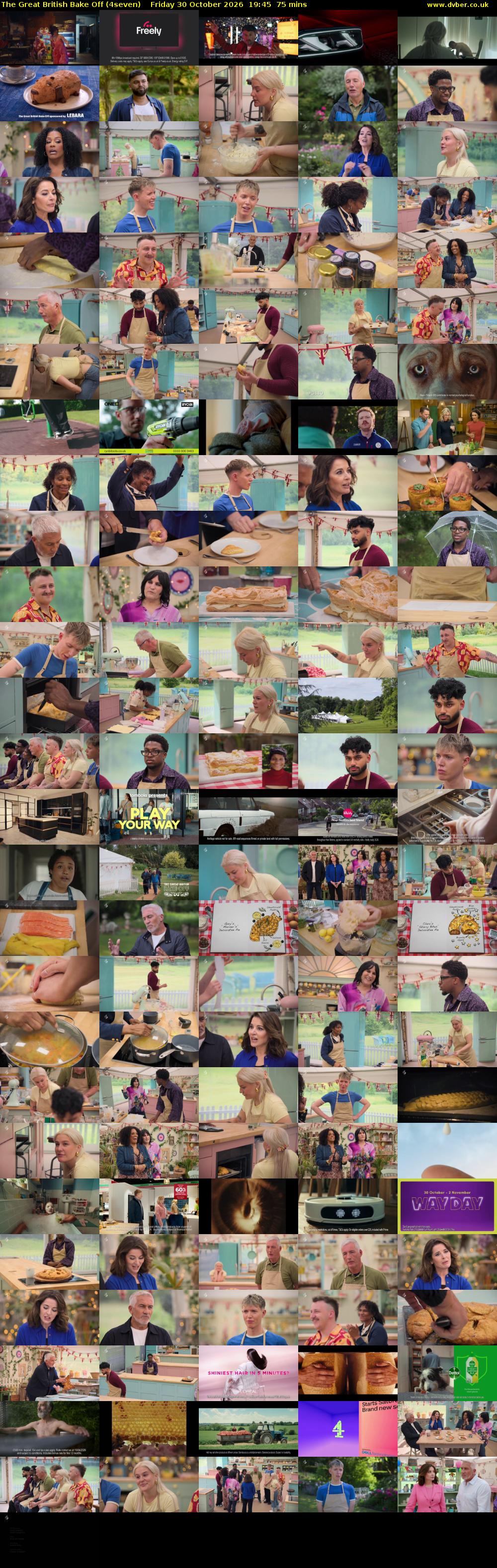 The Great British Bake Off (4seven) Friday 30 October 2026 19:45 - 21:00