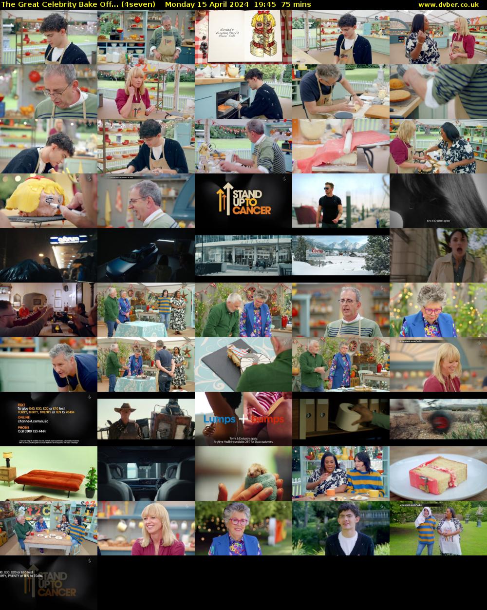 The Great Celebrity Bake Off... (4seven) Monday 15 April 2024 19:45 - 21:00