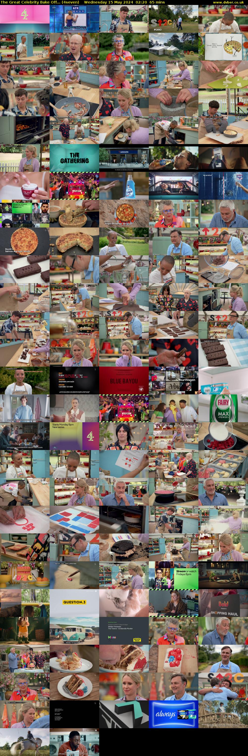 The Great Celebrity Bake Off... (4seven) Wednesday 15 May 2024 02:20 - 03:25