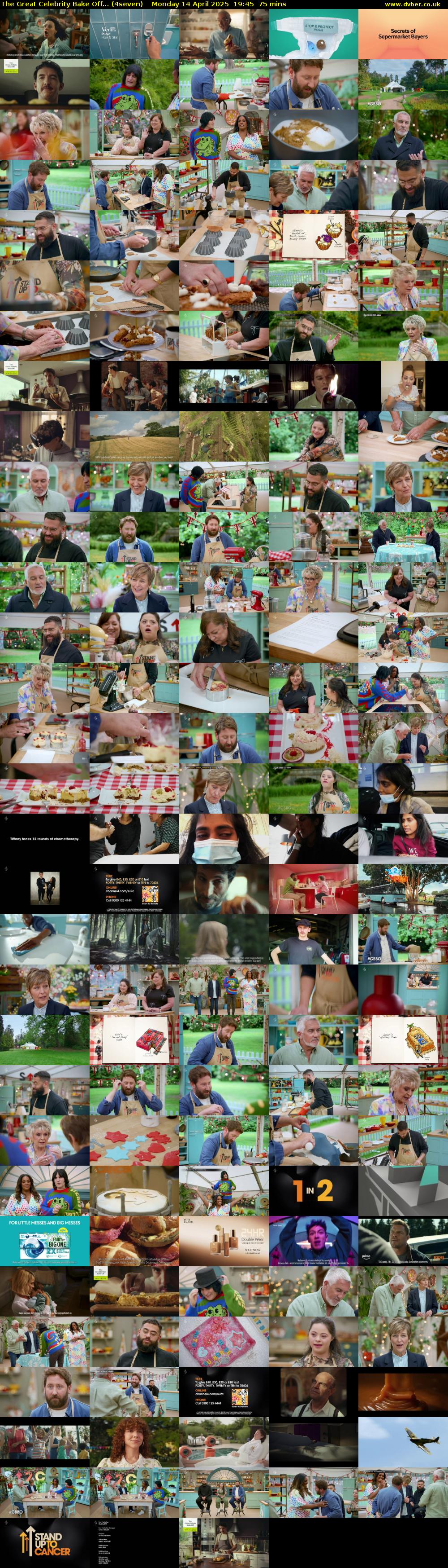 The Great Celebrity Bake Off... (4seven) Monday 14 April 2025 19:45 - 21:00