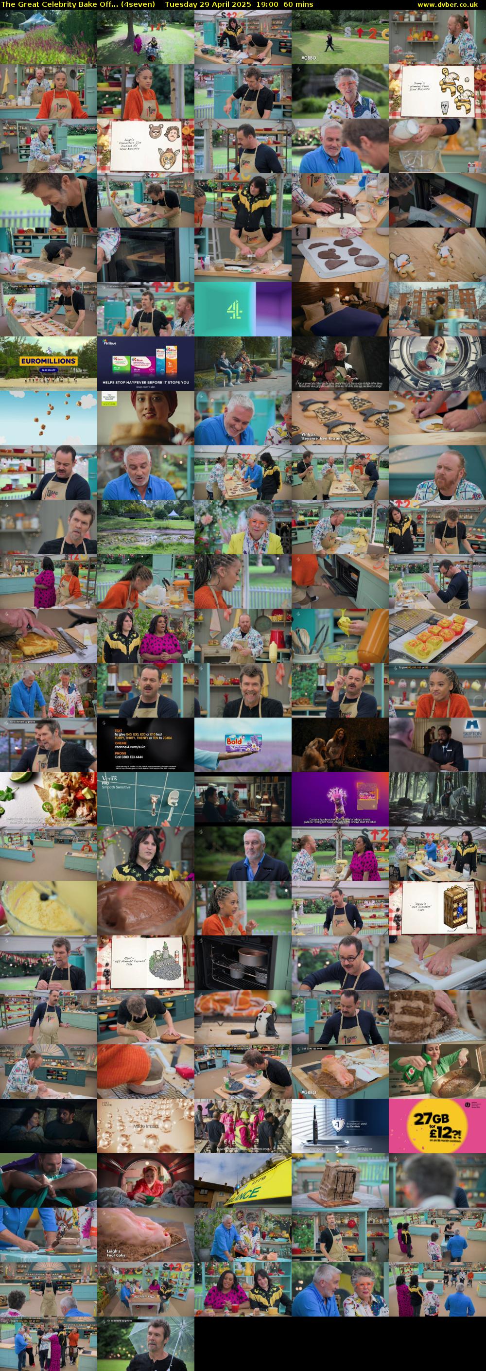 The Great Celebrity Bake Off... (4seven) Tuesday 29 April 2025 19:00 - 20:00