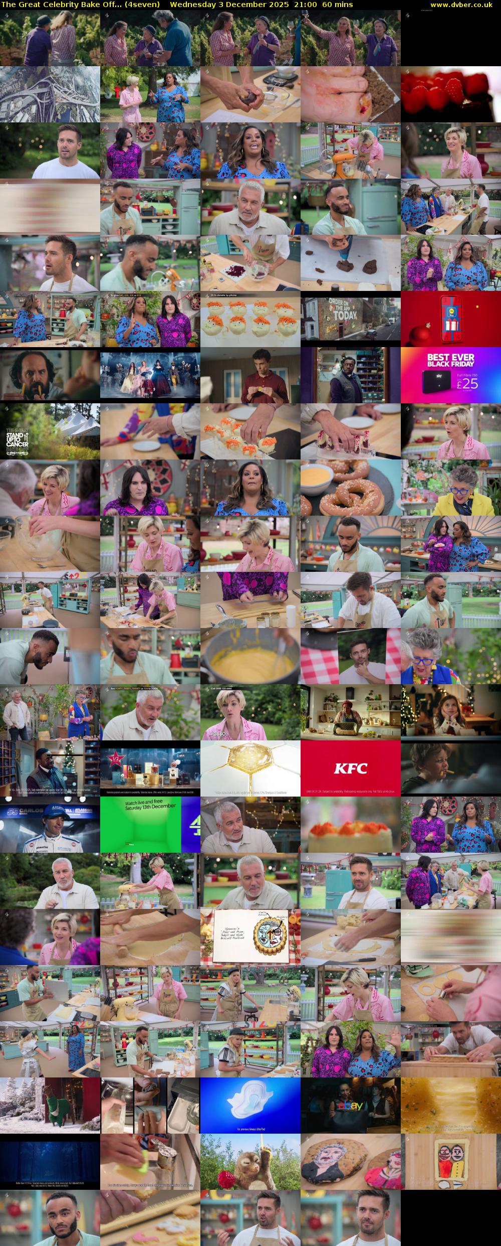 The Great Celebrity Bake Off... (4seven) Wednesday 3 December 2025 21:00 - 22:00