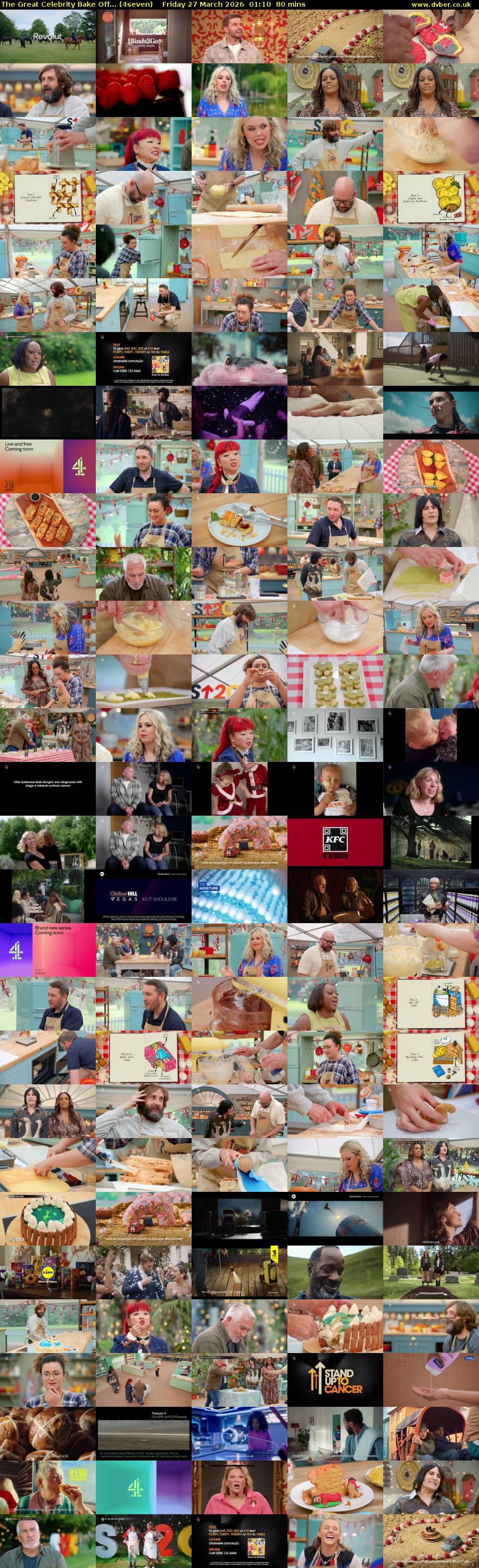 The Great Celebrity Bake Off... (4seven) Friday 27 March 2026 01:10 - 02:30