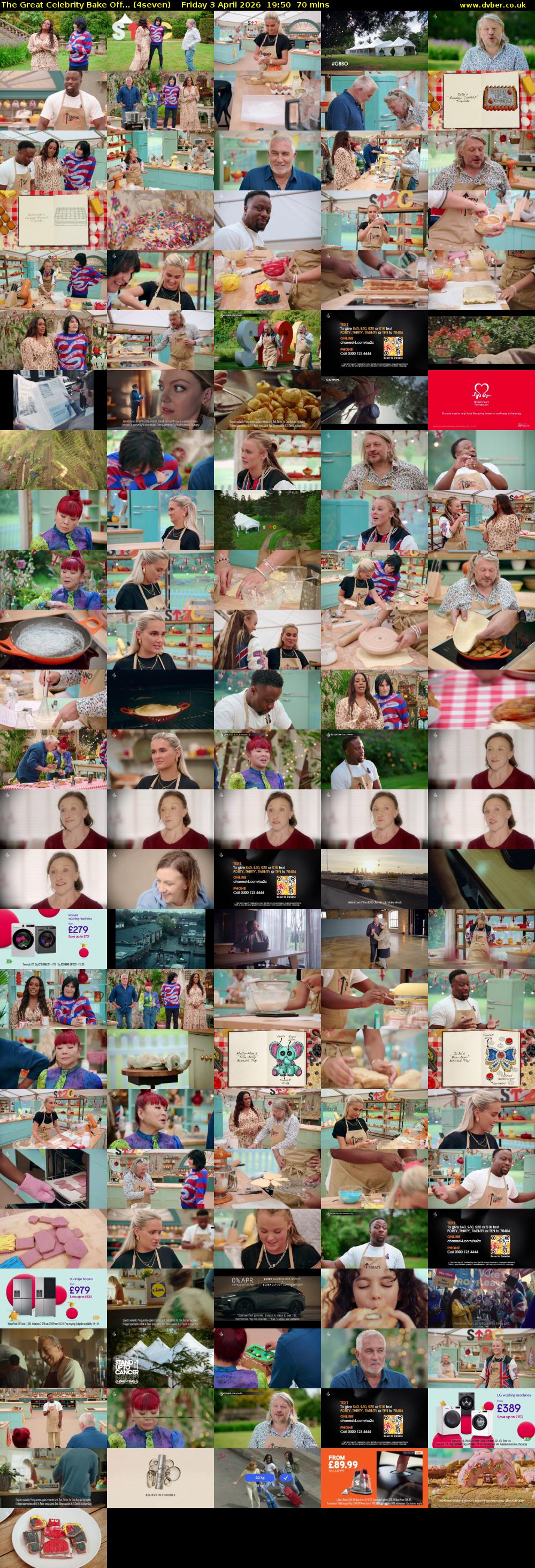 The Great Celebrity Bake Off... (4seven) Friday 3 April 2026 19:50 - 21:00