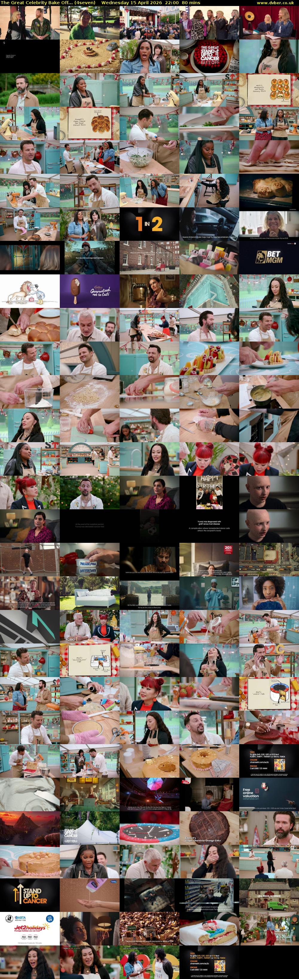 The Great Celebrity Bake Off... (4seven) Wednesday 15 April 2026 22:00 - 23:20