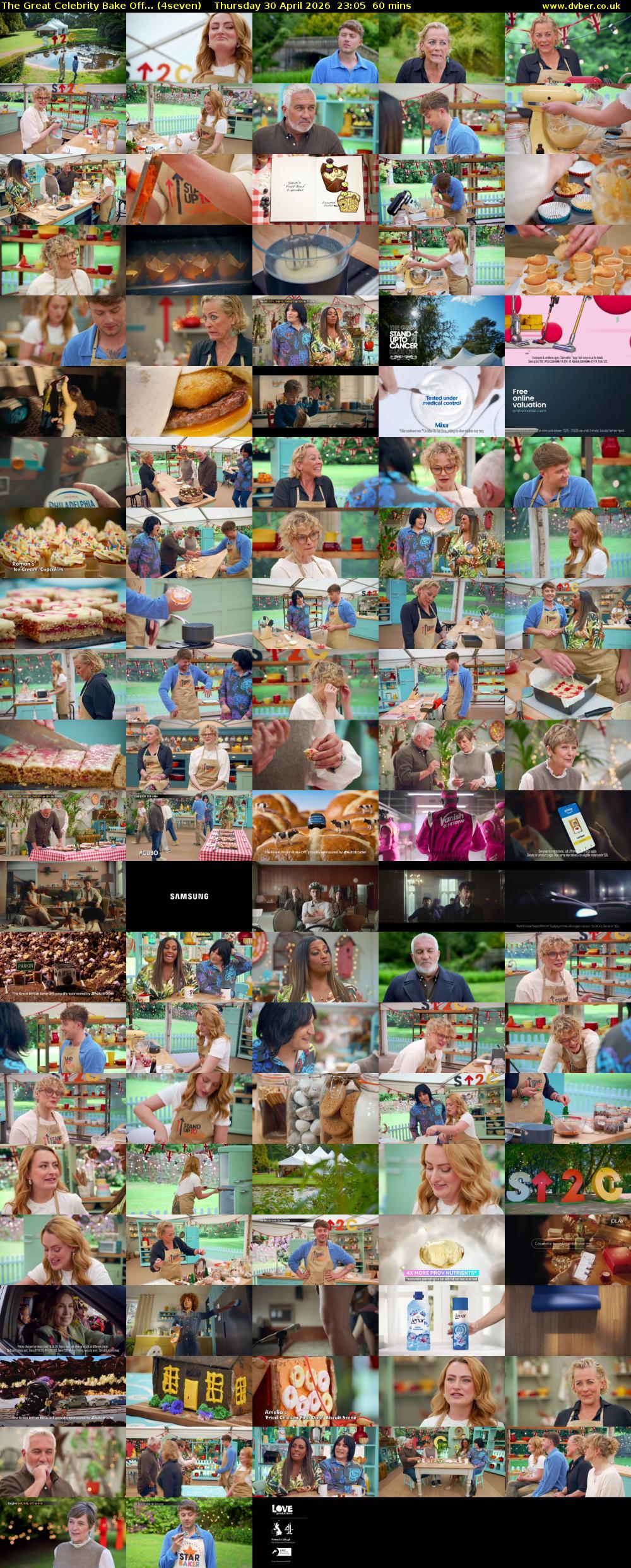 The Great Celebrity Bake Off... (4seven) Thursday 30 April 2026 23:05 - 00:05