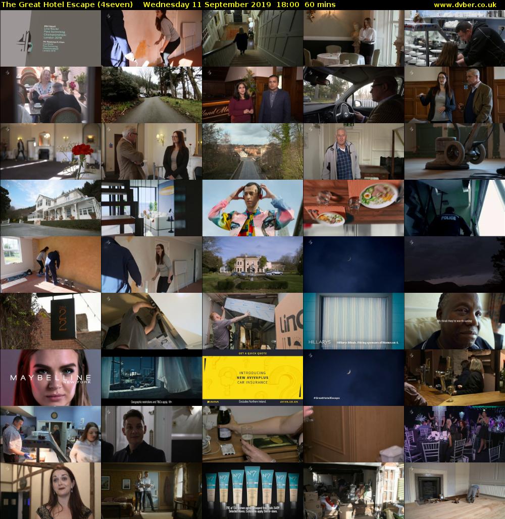 The Great Hotel Escape (4seven) Wednesday 11 September 2019 18:00 - 19:00