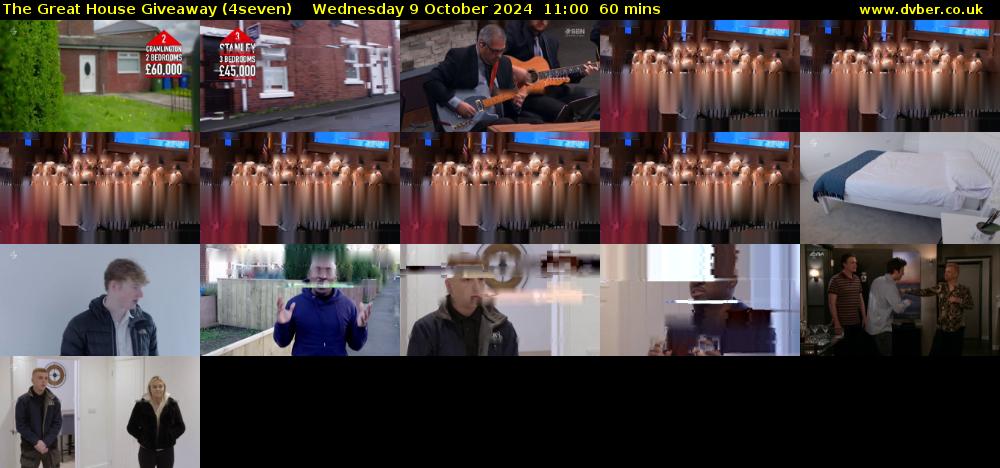 The Great House Giveaway (4seven) Wednesday 9 October 2024 11:00 - 12:00