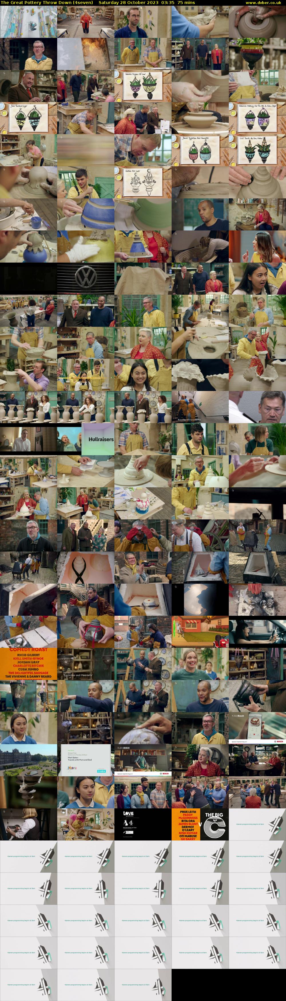 The Great Pottery Throw Down (4seven) Saturday 28 October 2023 03:35 - 04:50