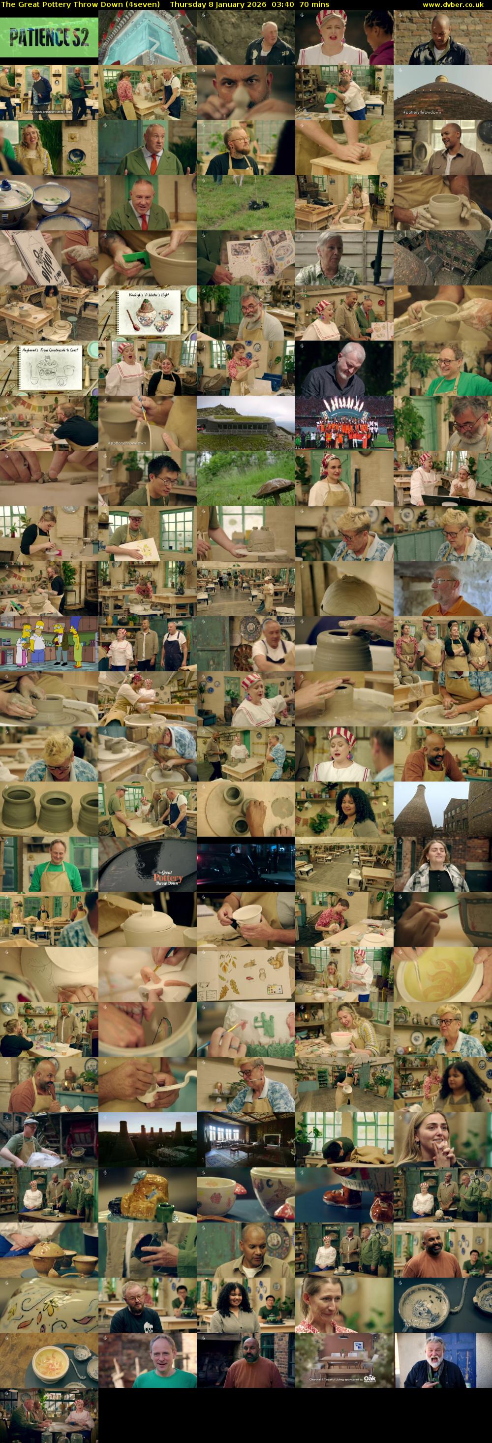 The Great Pottery Throw Down (4seven) Thursday 8 January 2026 03:40 - 04:50