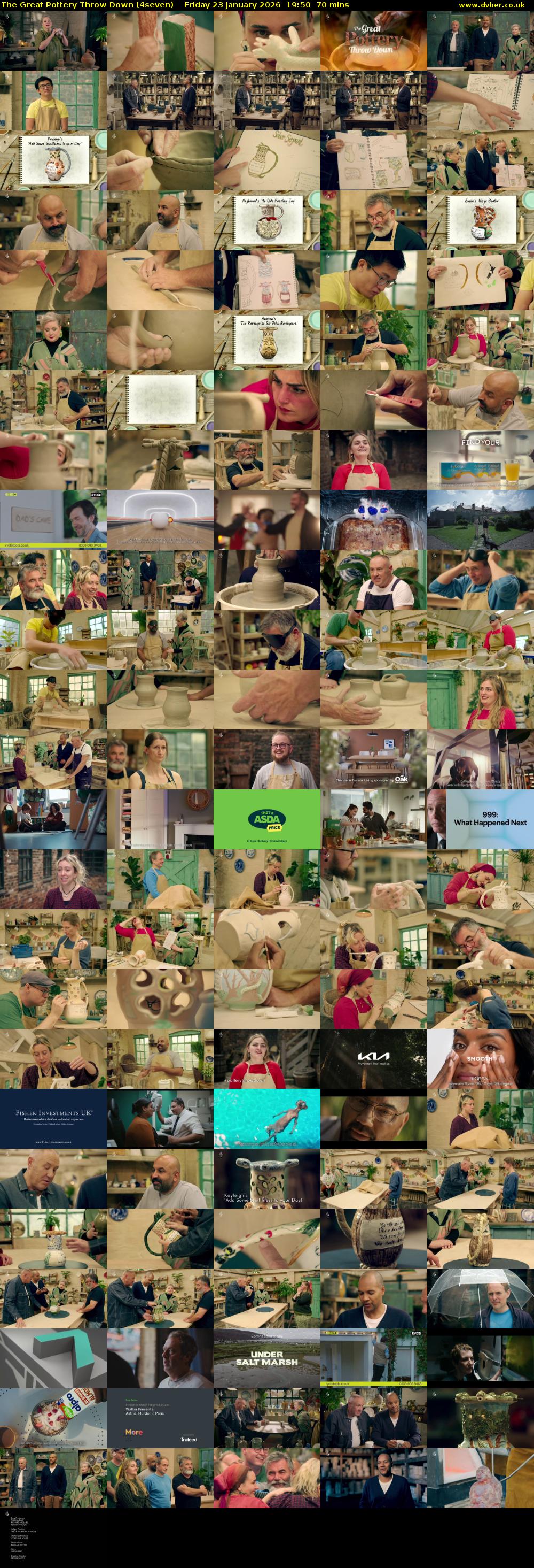 The Great Pottery Throw Down (4seven) Friday 23 January 2026 19:50 - 21:00