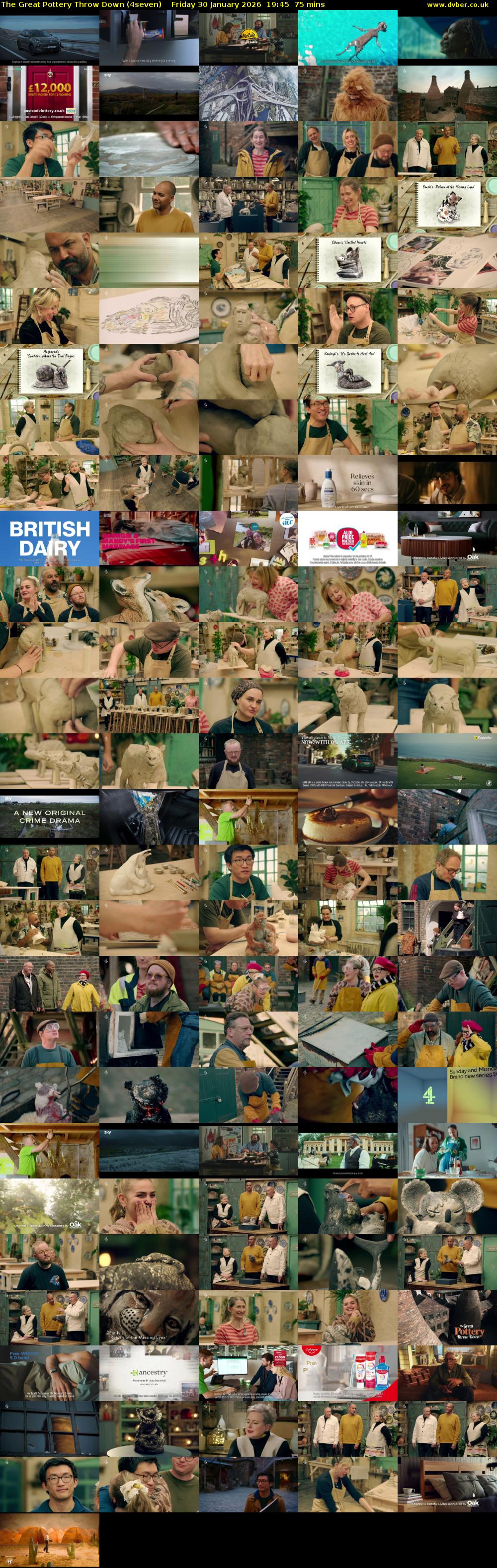 The Great Pottery Throw Down (4seven) Friday 30 January 2026 19:45 - 21:00