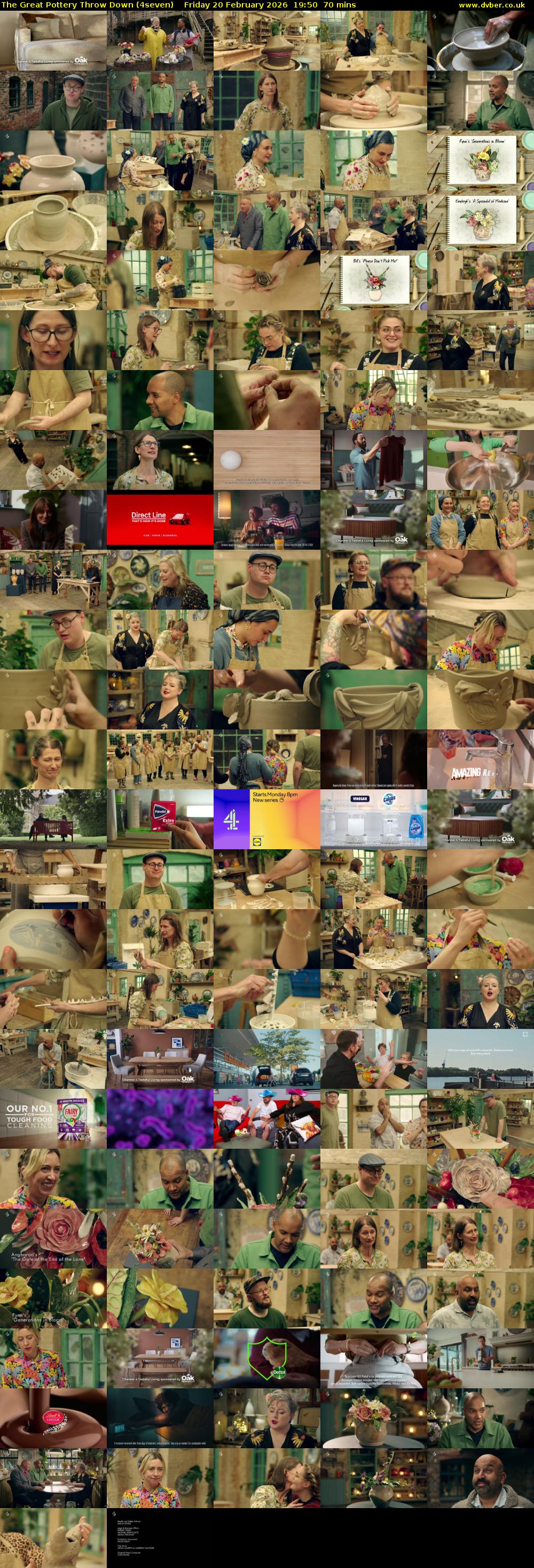 The Great Pottery Throw Down (4seven) Friday 20 February 2026 19:50 - 21:00