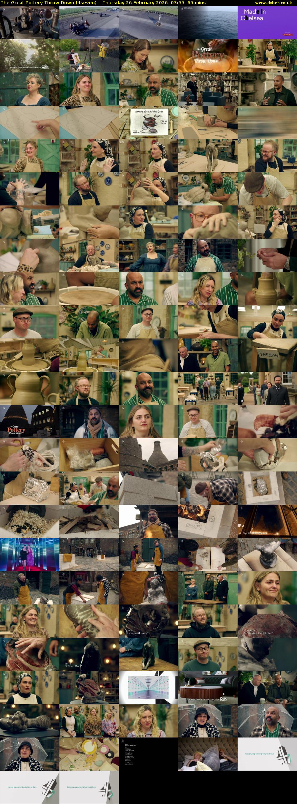 The Great Pottery Throw Down (4seven) Thursday 26 February 2026 03:55 - 05:00