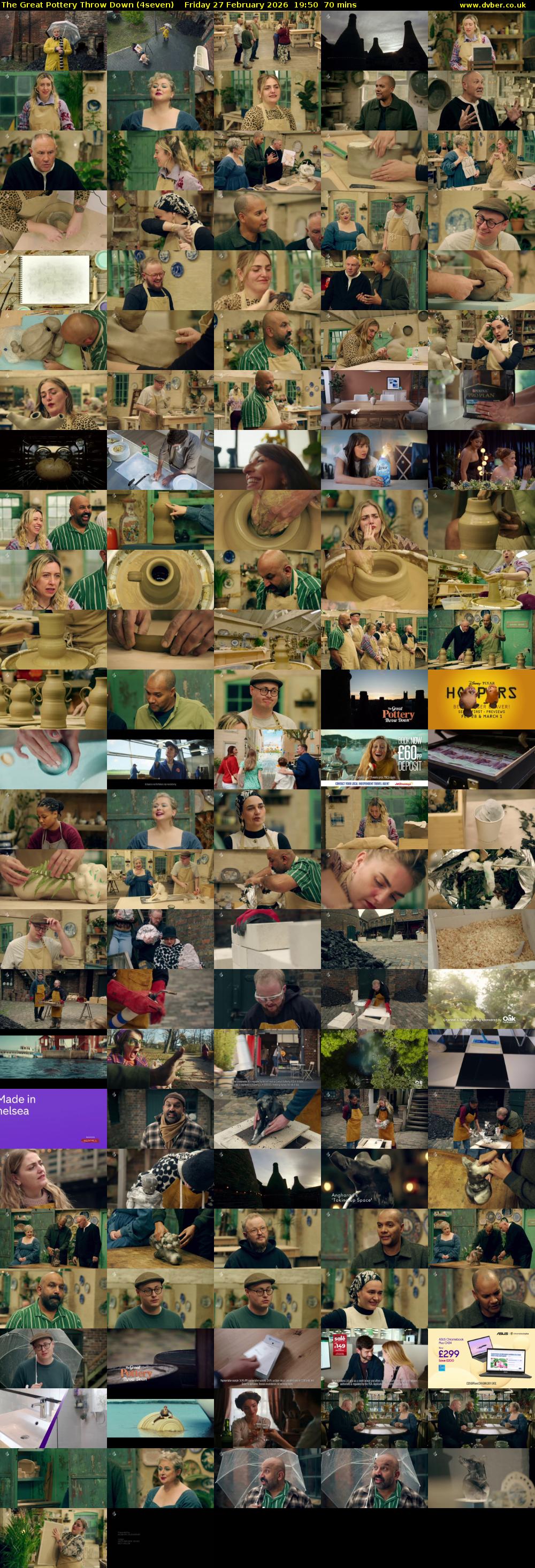 The Great Pottery Throw Down (4seven) Friday 27 February 2026 19:50 - 21:00