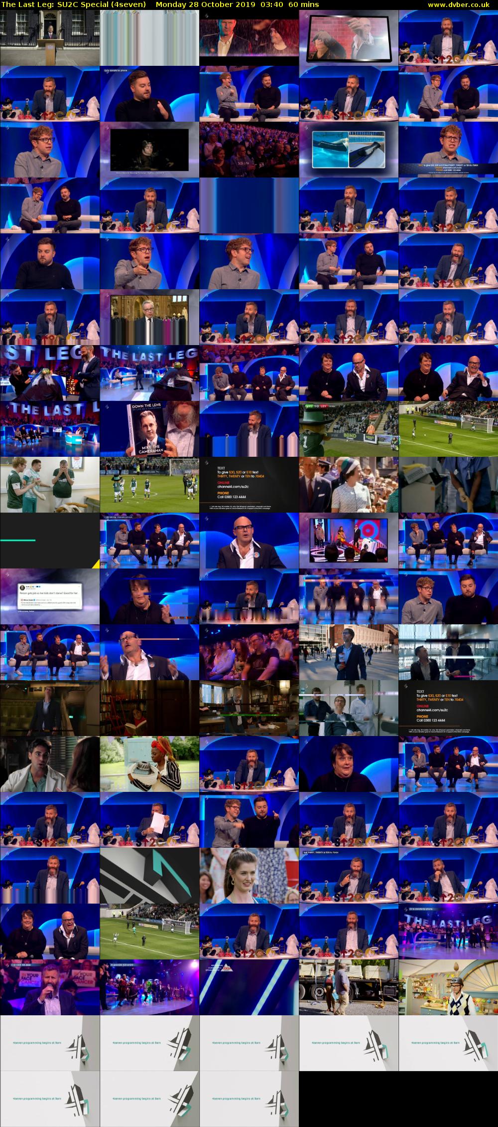 The Last Leg: SU2C Special (4seven) Monday 28 October 2019 03:40 - 04:40