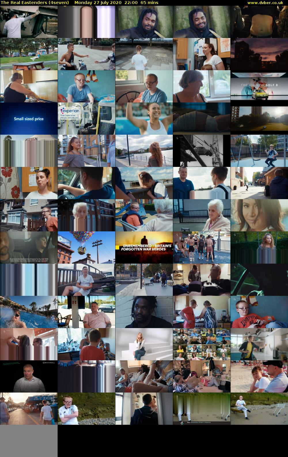 The Real Eastenders (4seven) Monday 27 July 2020 22:00 - 23:05