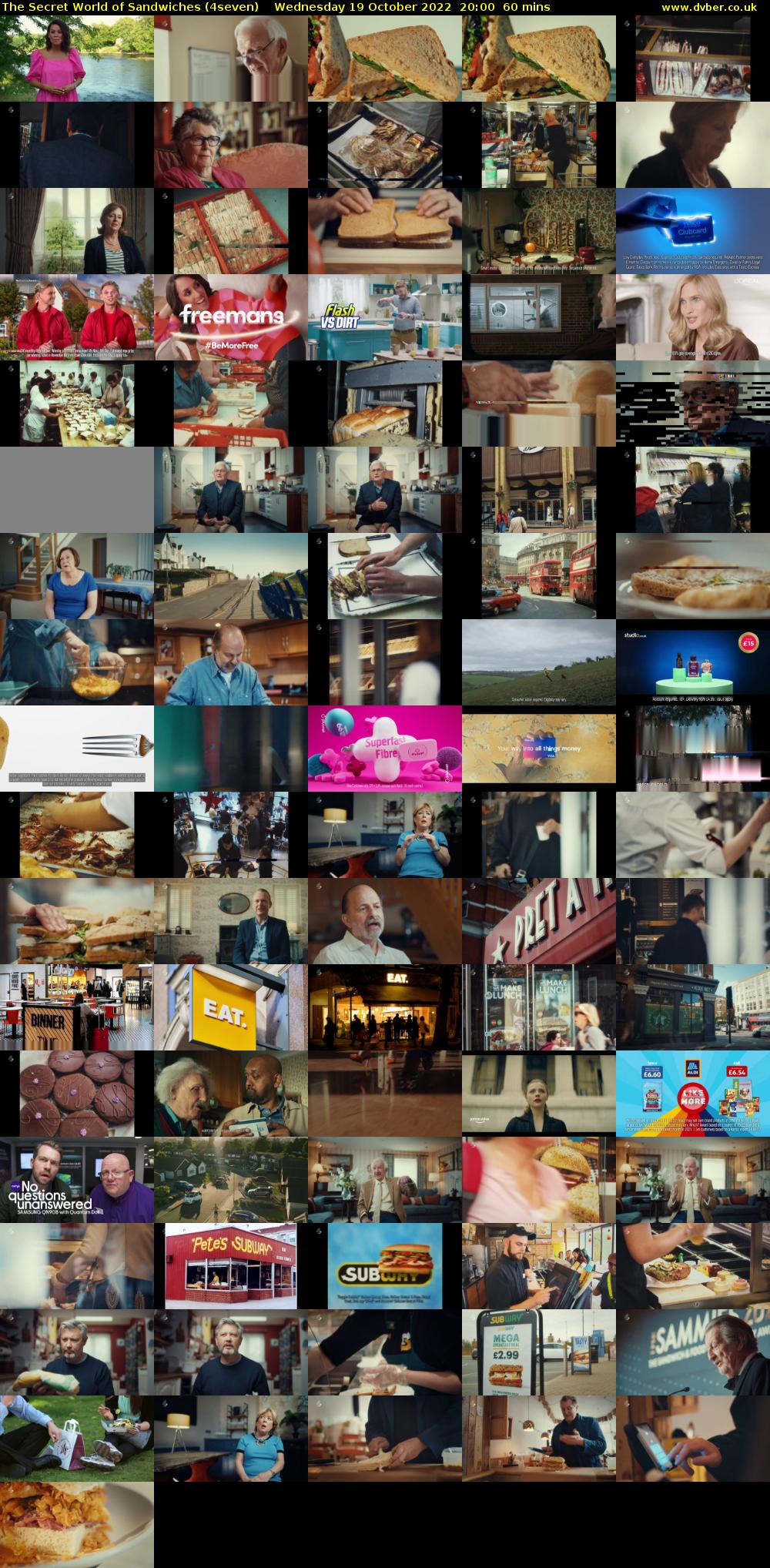 The Secret World of Sandwiches (4seven) Wednesday 19 October 2022 20:00 - 21:00